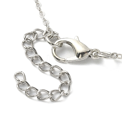 Sunflower Alloy Pendant Necklace NJEW-FZ00022-1