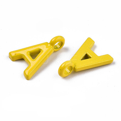 26 Pcs Spray Painted Alloy Alphabet Links Connectors PALLOY-T075-48-RS-1