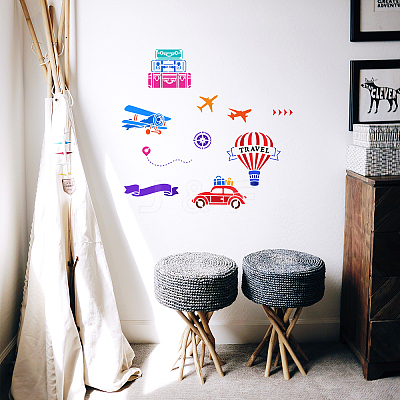 PET Hollow Out Drawing Painting Stencils DIY-WH0391-0127-1