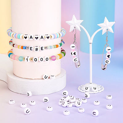 500Pcs Acrylic Horizontal Hole Letter Beads OACR-YS0001-03U-1