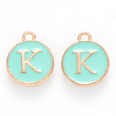 Golden Plated Alloy Enamel Charms ENAM-S118-05K-1