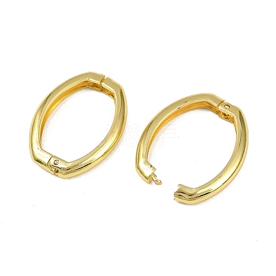 Oval Brass Twister Clasps KK-I358-026G-1