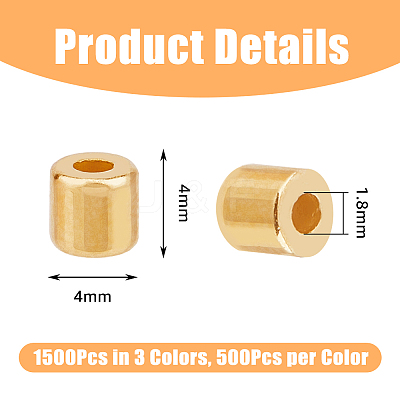 3 Bags 3 Colors CCB Plastic Spacer Beads KY-DC0001-23-1