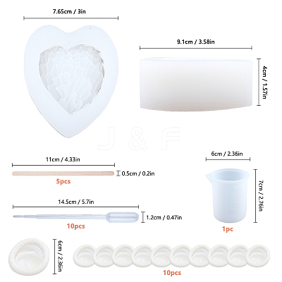 Heart Jewelry Tray Silicone Molds DIY-SC0010-30-1