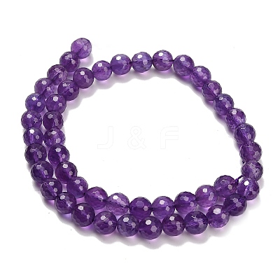 Natural Amethyst Beads Strands G-H329-D01-8mm-A-1