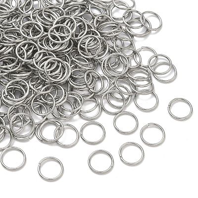 Tarnish Resistant 304 Stainless Steel Open Jump Rings STAS-J013-10x1mm-01-1