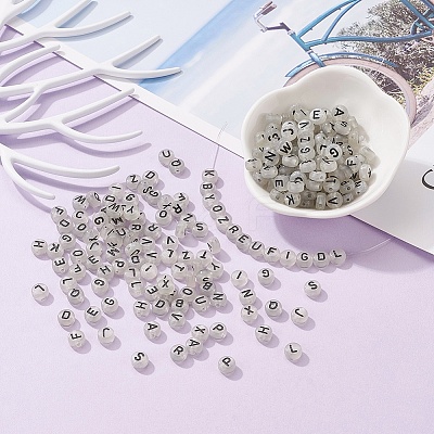300Pcs Enamel Style Acrylic Beads SACR-YW0001-25-1
