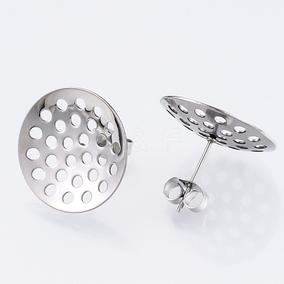 Non-Tarnish 304 Stainless Steel Stud Earring Findings X-STAS-Q231-03B-A-1