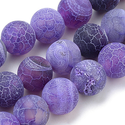 Natural Weathered Agate Beads Strands X-G-S259-05B-8mm-1