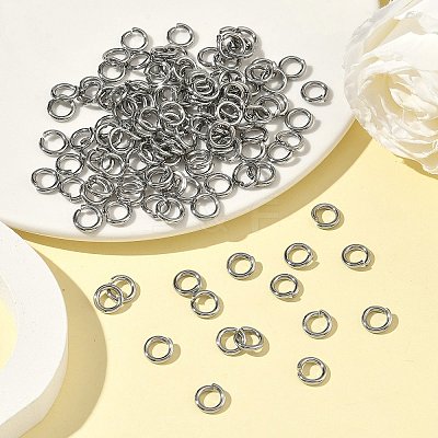 Tarnish Resistant 304 Stainless Steel Open Jump Rings X-STAS-E067-11-8mm-1