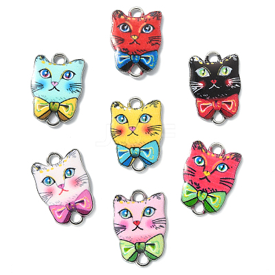 35Pcs 7 Styles Alloy Enamel Connector Charms ENAM-CJ0004-63-1