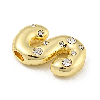Brass Micro Pave Clear Cubic Zirconia Pendants KK-E093-04G-S-1
