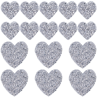 20Pcs 2 Styles Glitter Resin Hotfix Rhinestone DIY-CY0002-36B-1