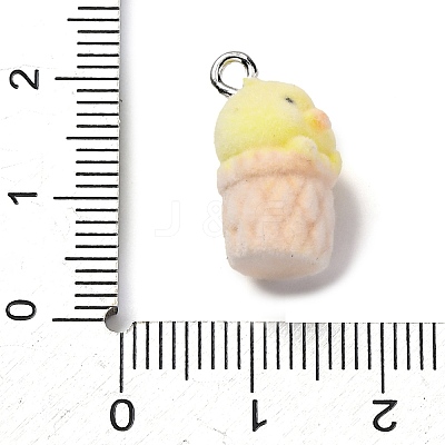 Flocky Resin Pendants FIND-S001-14J-1