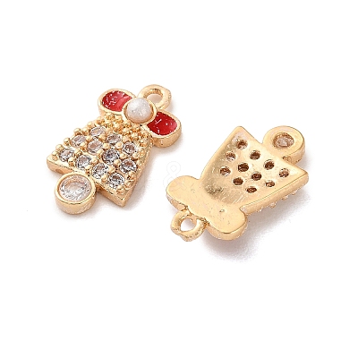 Brass Micro Pave Cubic Zirconia Pendants X1-KK-D420-01G-04-1