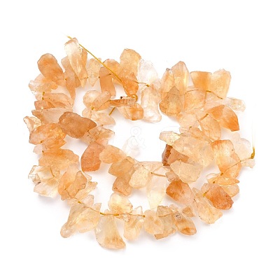 Rough Raw Heated Natural Citrine Beads Strands G-C069-02-1
