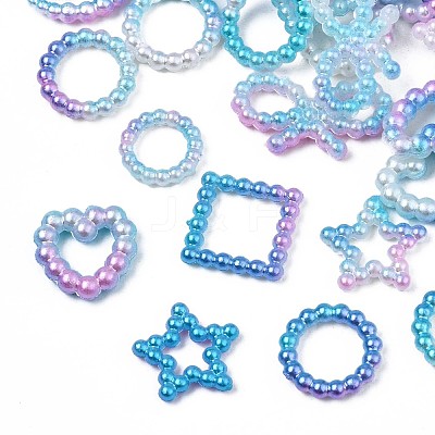 Spray Paint ABS Plastic Cabochons KY-S169-01B-1
