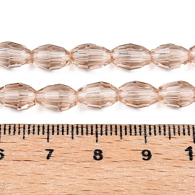 Transparent Glass Beads Strands EGLA-A037-T6x8mm-D04-1
