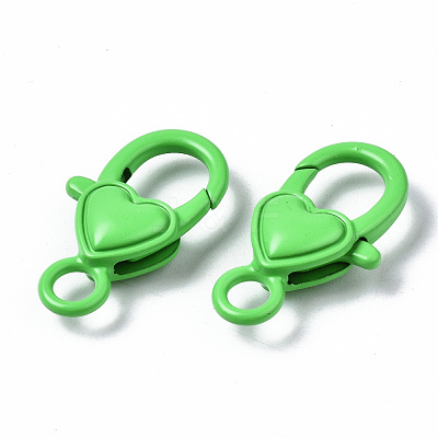 Spray Painted Eco-Friendly Alloy Lobster Claw Clasps X-PALLOY-T080-04-NR-1