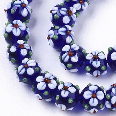 Handmade Lampwork Beads Strands LAMP-N021-001B-1