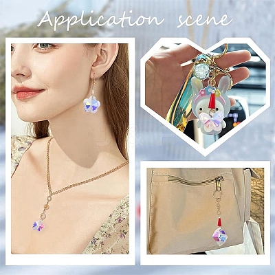 100Pcs 10 Styles Glass Charms GLAA-YW0004-66-1