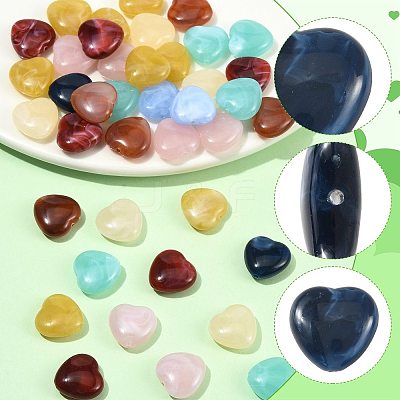 50Pcs Opaque Acrylic Beads MACR-FS0002-49-1