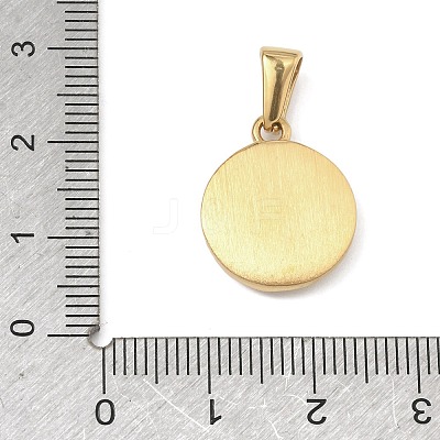 Textured 304 Stainless Steel Pendants STAS-A140-02G-6-1