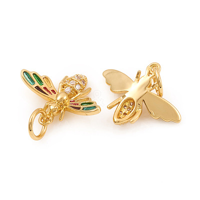 Brass Micro Pave Cubic Zirconia Pendants KK-I672-45-1