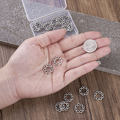 Tibetan Style Alloy Bead Frames TIBEB-TA0001-05-1