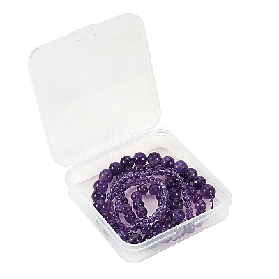 3 Strands 3 Styles Natural Amethyst Beads Strands G-SZ0001-14-1