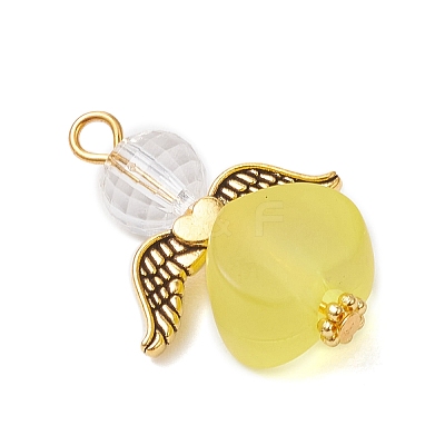Transparent Acrylic Angel Pendants PALLOY-JF04095-01-1