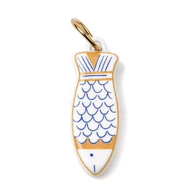 Printing 304 Stainless Steel Pendants LS-STAS-K304-13B-G-1