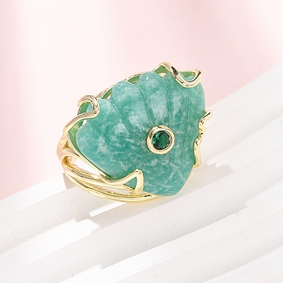 Natural Amazonite Cuff Rings GG-CBA5FCC-04G-05-1