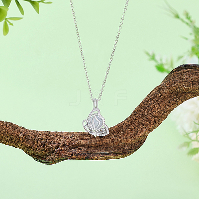 1Pc 925 Sterling Silver Micro Pave Clear Cubic Zirconia Bead Cage Pendants STER-PH0004-85P-1