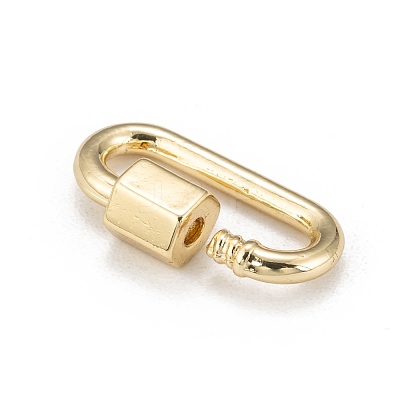 Brass Screw Carabiner Lock Charms KK-T047-08-1