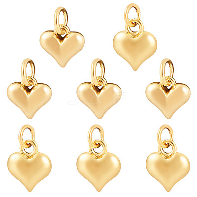 8Pcs 2 Styles Brass Pendants KK-TA0001-62-1