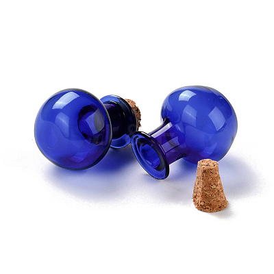 Round Glass Cork Bottles Ornament GLAA-D002-03D-1