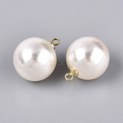 ABS Plastic Imitation Pearl Pendants FIND-H052-01I-01KCG-1