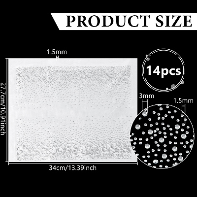 14Pcs Glass Rhinestone HTV Transfer Vinyl Sheets DIY-FG0010-29E-1