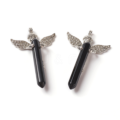 Natural Obsidian Big Pendants G-F586-A07-1