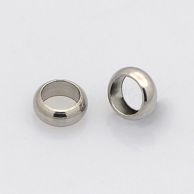 Tarnish Resistant Ring 304 Stainless Steel European Large Hole Beads STAS-N020-11-4mm-1