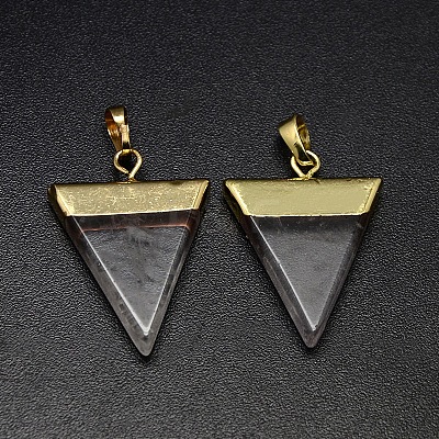 Natural Quartz Crystal Pendants G-P050-04G-1