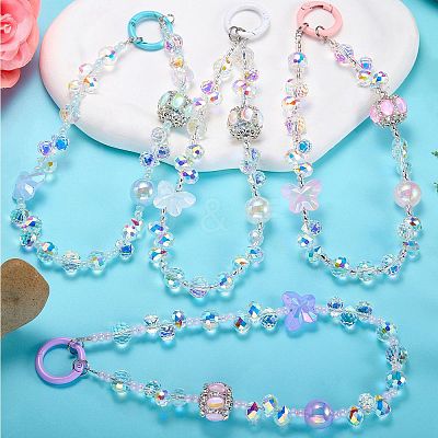 1Pc Glass Beaded Mobile Straps AJEW-SZ0002-83C-1