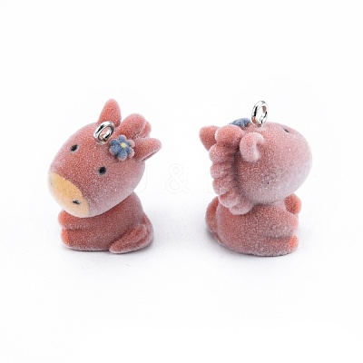 Opaque Resin Pendants RESI-T053-07-1