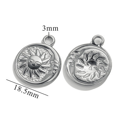 304 Stainless Steel Pendants STAS-WH0027-91J-P-1