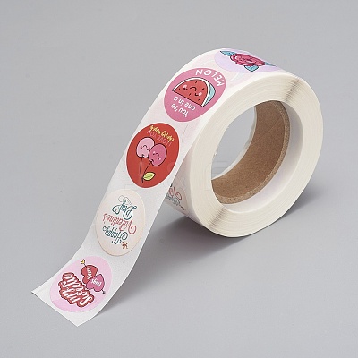 Self-Adhesive Kraft Paper Gift Tag Stickers X1-DIY-G013-A21-1