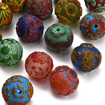 Handmade Bumpy Lampwork Beads LA-CBA7A1F-02A-1