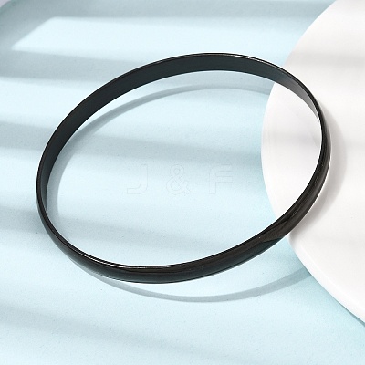 304 Stainless Steel Plain Bangles for Women Men BJEW-Z167-01M-02-1
