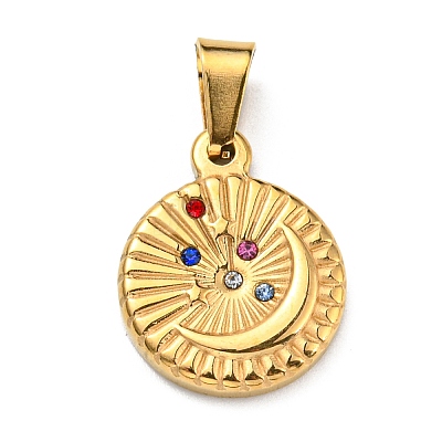 PVD Vacuum Plating 304 Stainless Steel Pendants STAS-D087-05G-1
