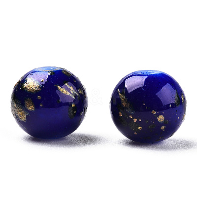 Mixed Style & Mixed Color Round Spray Painted Glass Beads DGLA-X0003-8mm-1